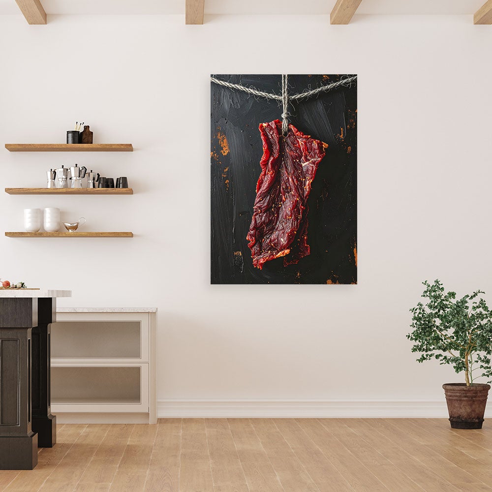 Obraz do kuchni restauracji baru jadalni, Suszone czerwone mięso 40x60 - 2