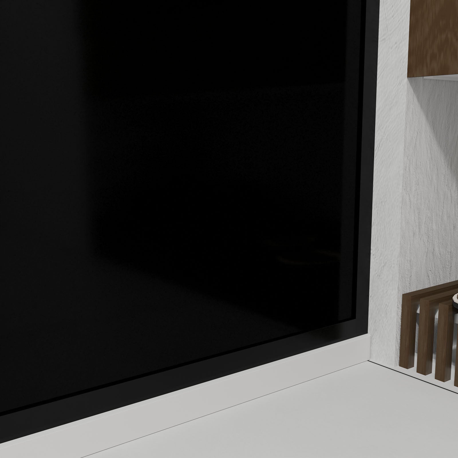 Paroi de douche a l'italienne - 100x200 cm VERRE TRANSPARENT 5mm + barre de maintien noir - 7