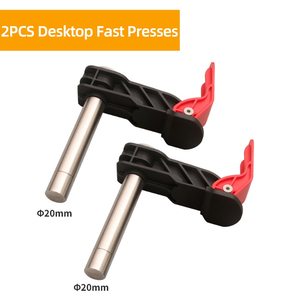 Braçadeira para carpintaria, prensa de mesa de aço inoxidável, liberação rápida de 20 mm para tampos de mesa com furos - 3