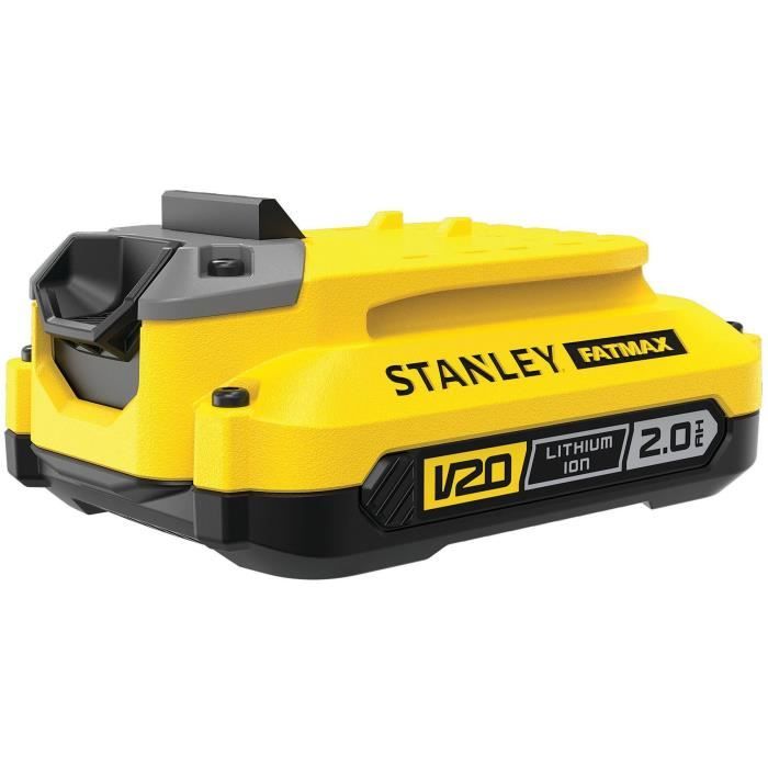 Batterie LITHIUM-ION 18V 2Ah - STANLEY Fatmax SFMCB202-XJ - Technologie améliorée gamme Fatmax V20 - 8