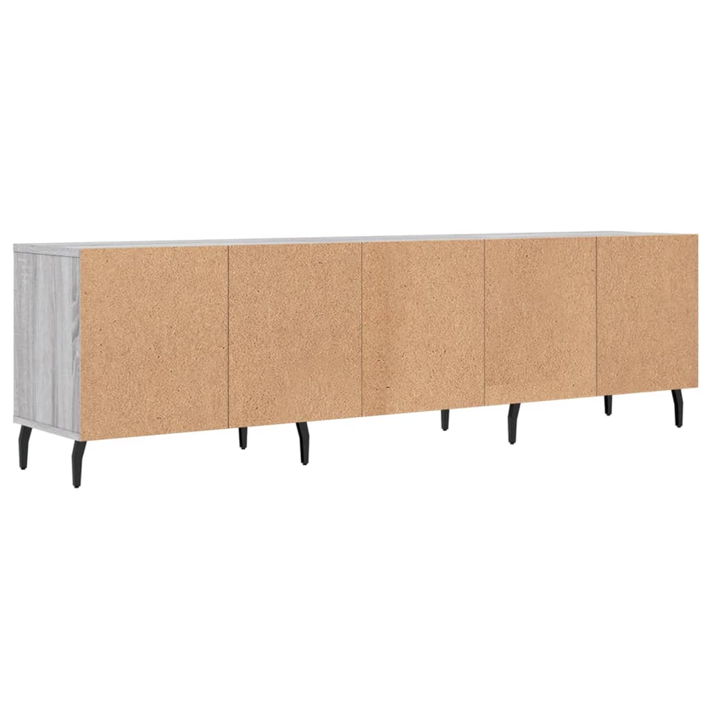 Meuble TV sonoma gris 150x30x44,5 bois d'ingénierie - 8
