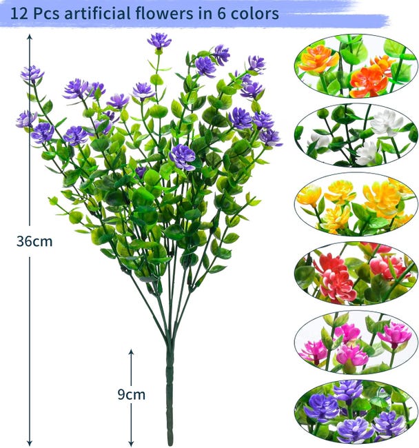 AXYLEX Piante artificiali per esterni, arbusti in legno di bosso – 16 pezzi piante finte resistenti ai raggi UV, non sbiadiscono, fiori autunnali in plastica, per giardino, portico, patio, decorazione AXYLEX Piante artificiali per esterni, arbusti in legno di bosso – 16 pezzi piante finte resistenti ai raggi UV, non sbiadiscono, fiori autunnali in plastica, per giardino, portico, patio, decorazione