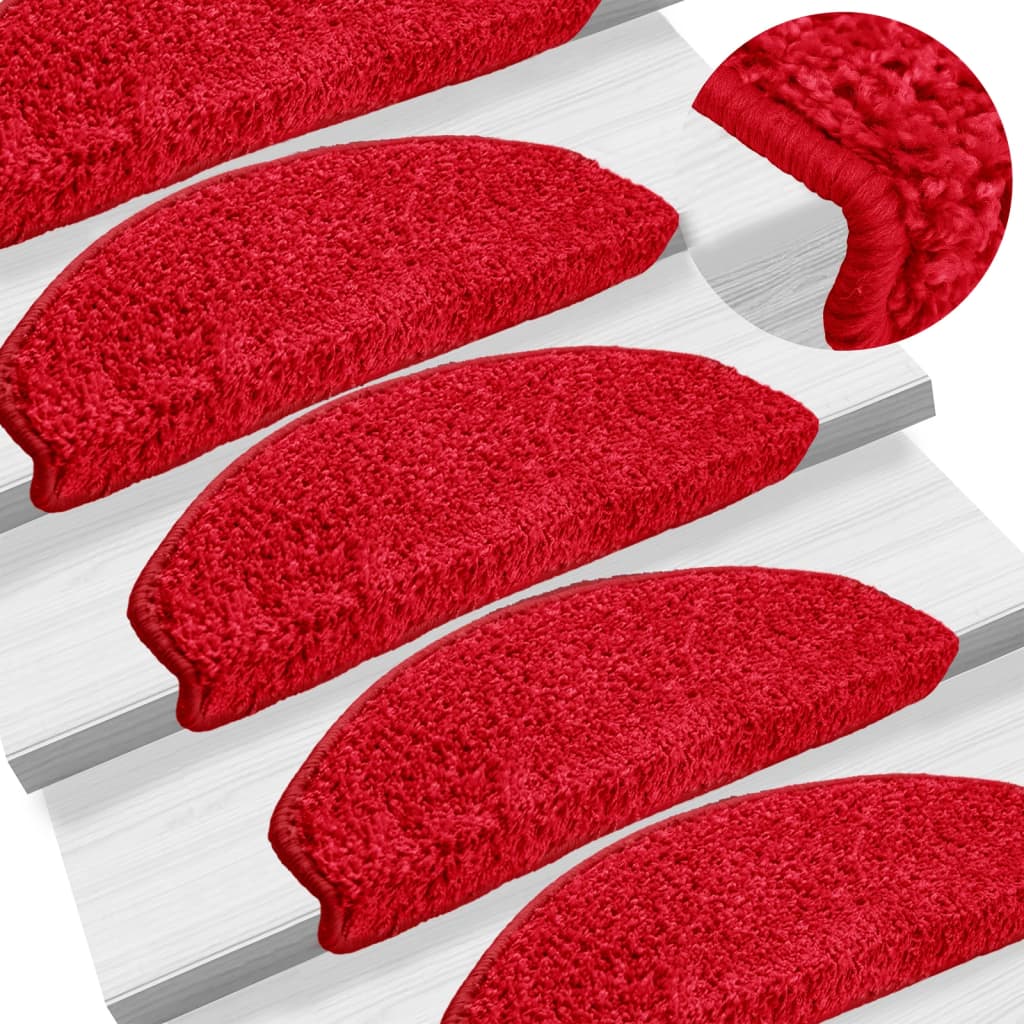 Peldaños de escalera 10 unidades 65x21x4 cm rojo vidaxl