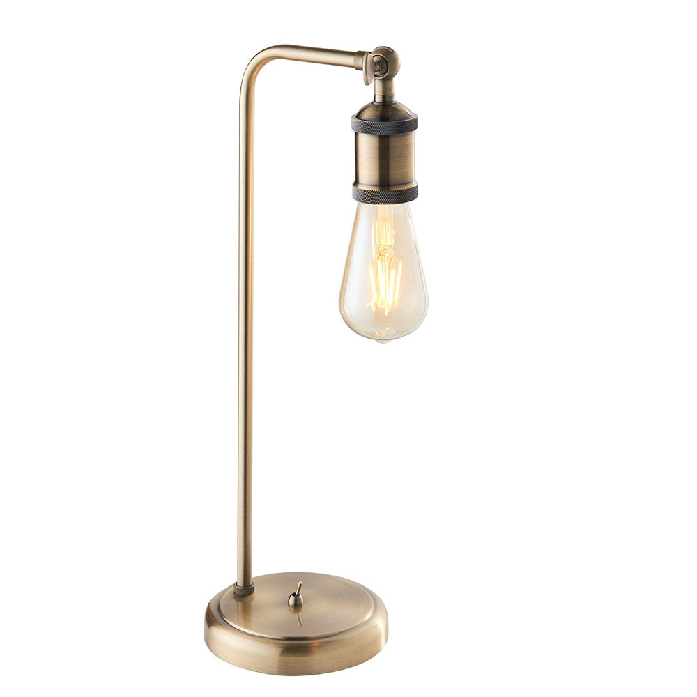 Lampa stołowa HAL antyczna mosiężna 1xE27x20W metal wym:45,3x14x16,5cm IP20 Endon