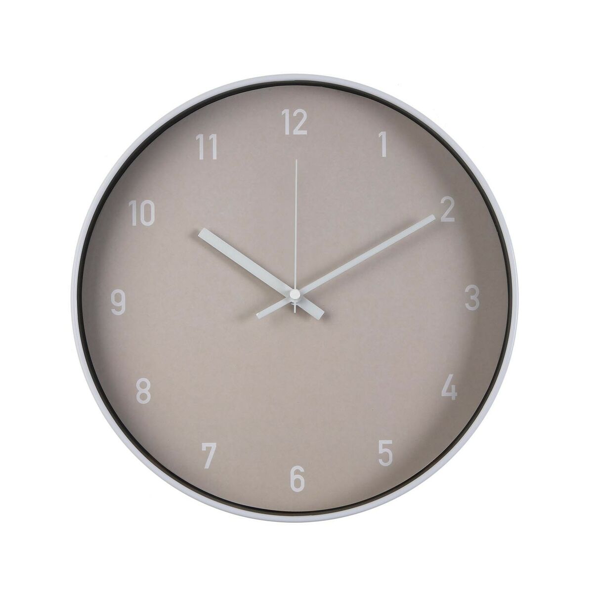 Reloj de pared versa beige cristal plástico 4 x 30 x 30 cm