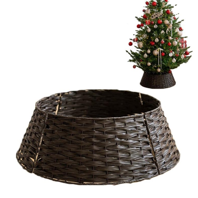 90cm Jupe de Sapin de Noël Blanc,Couvre-Pied de Sapin en Fourrure
