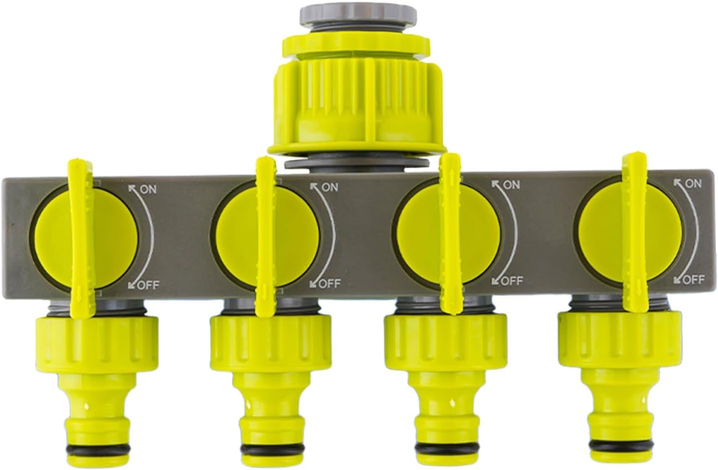 Rozdzielacz czterodrożny, złącza do węży ogrodowych 3/4 cala i 1/2 cala, adaptery do kranów, dozownik do węży ogrodowych