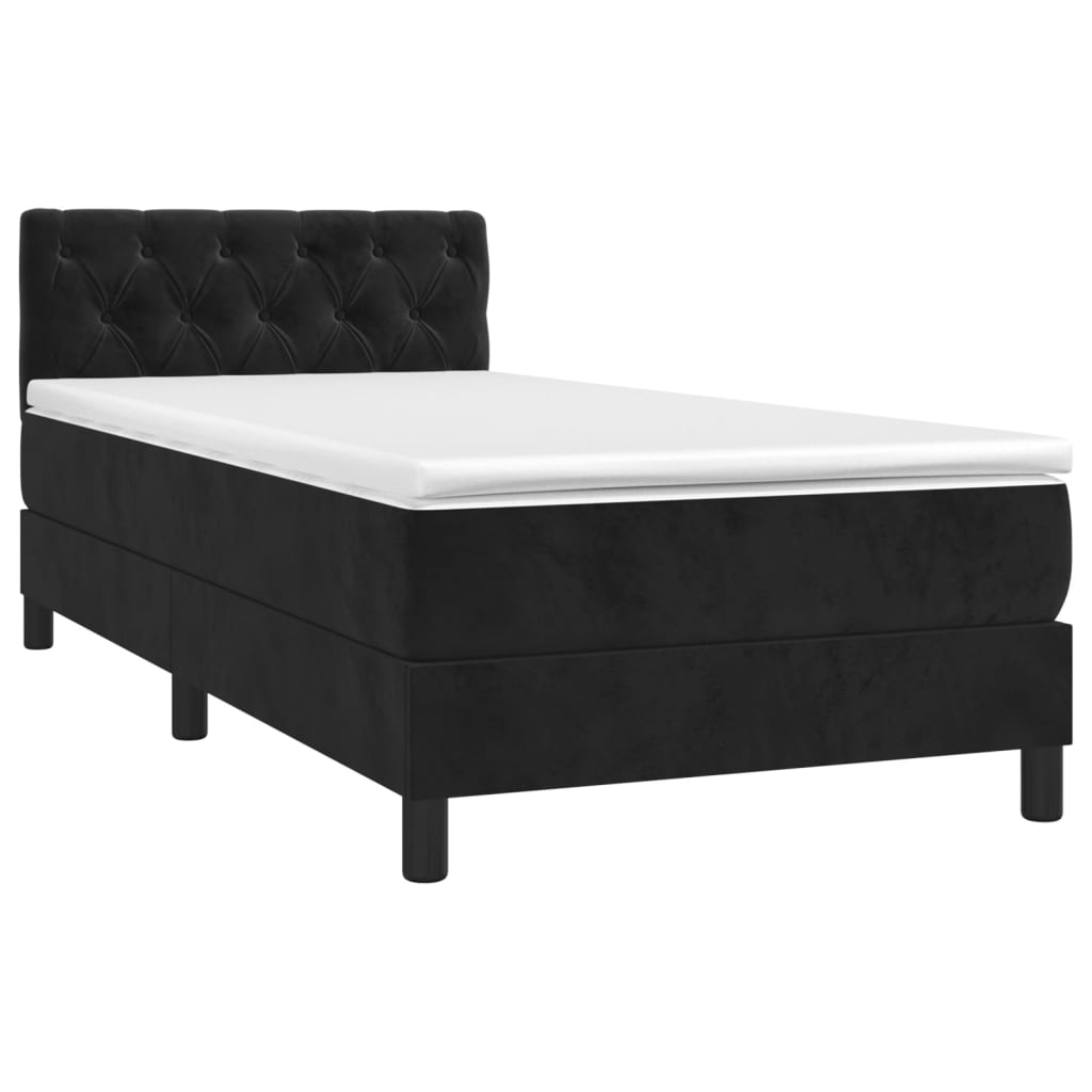 Sommier à lattes de lit avec matelas et LED Noir 80x200cm vidaXL - 4