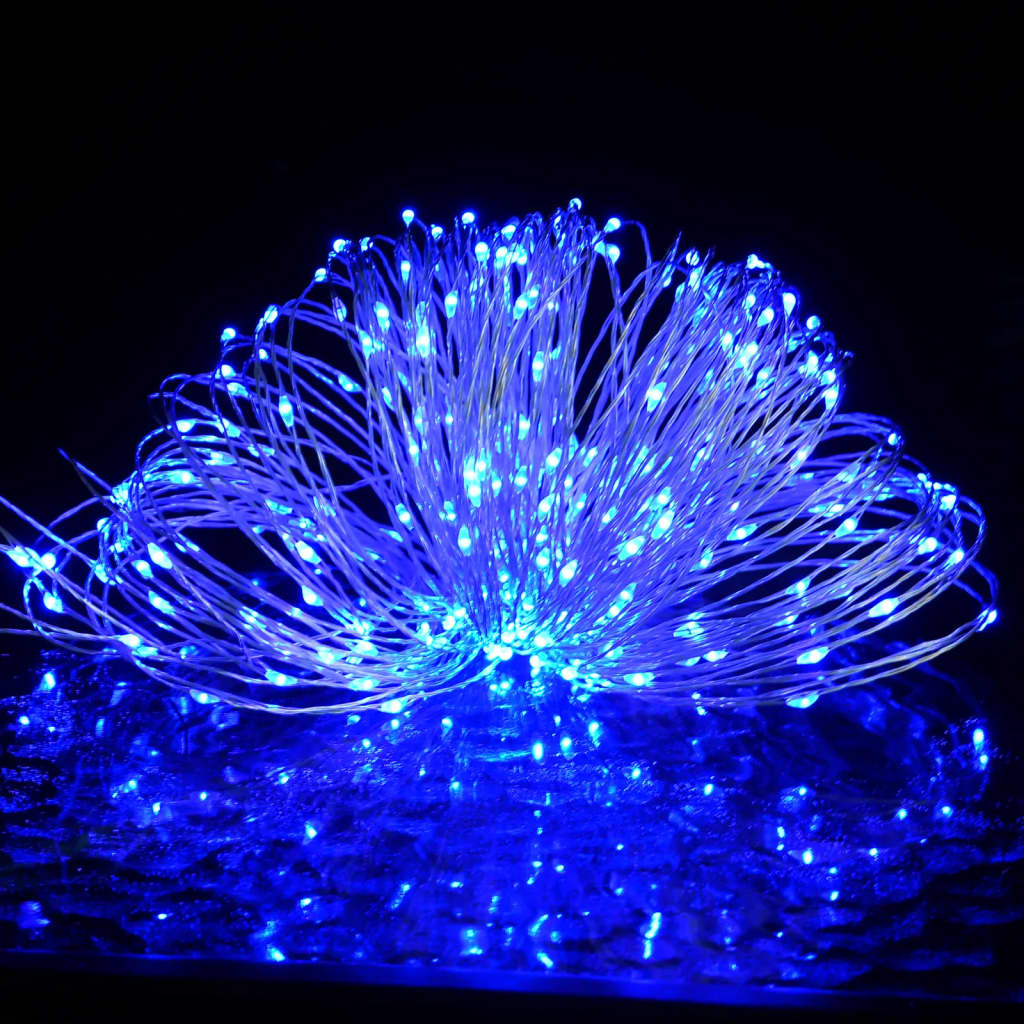 Guirlande lumineuse micro LED 40m 400 LED bleu 8 fonctions - 9