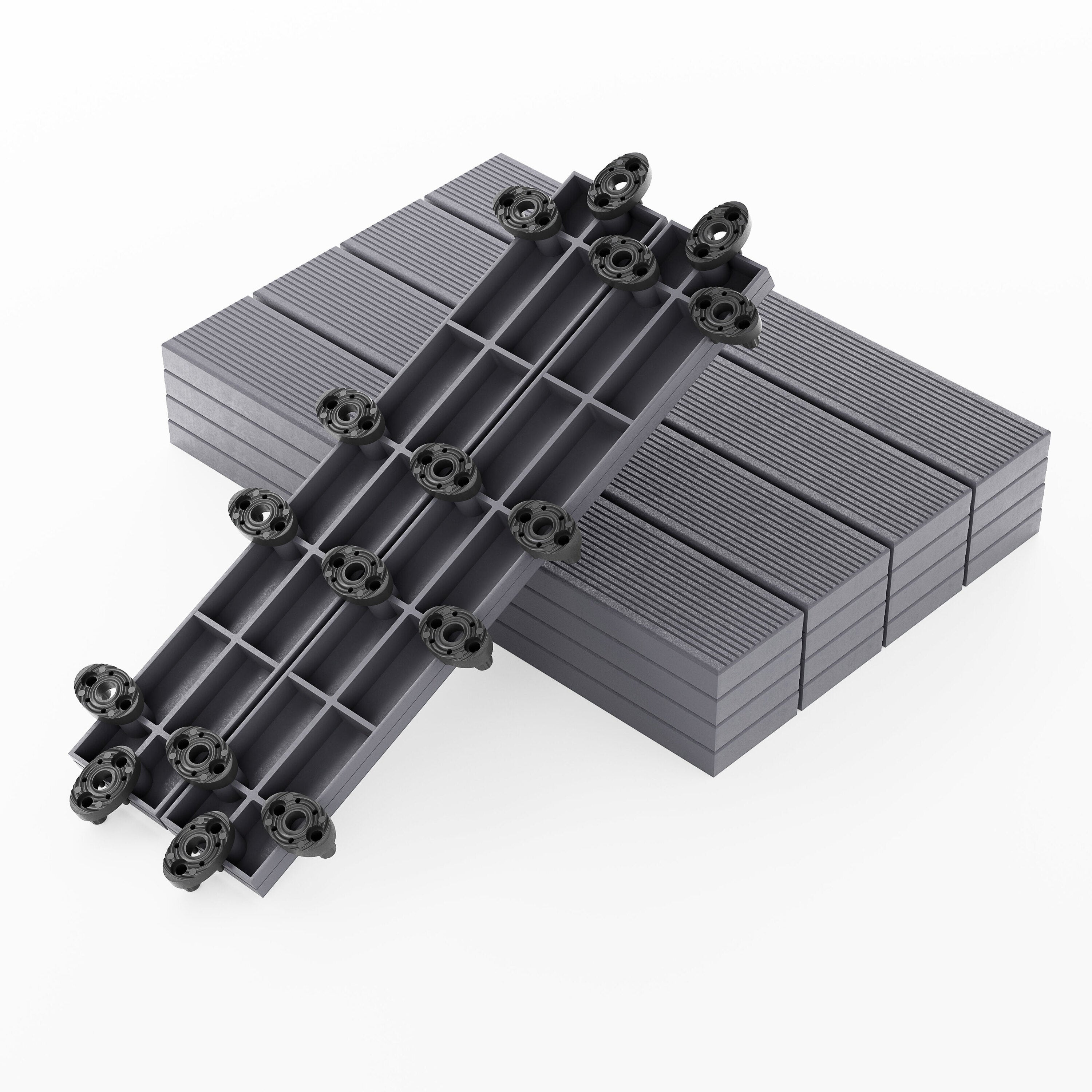 Deska Tarasowa Kompozytowa WPC Antracytowa 50x8x2,1 cm GUMI - 16szt.