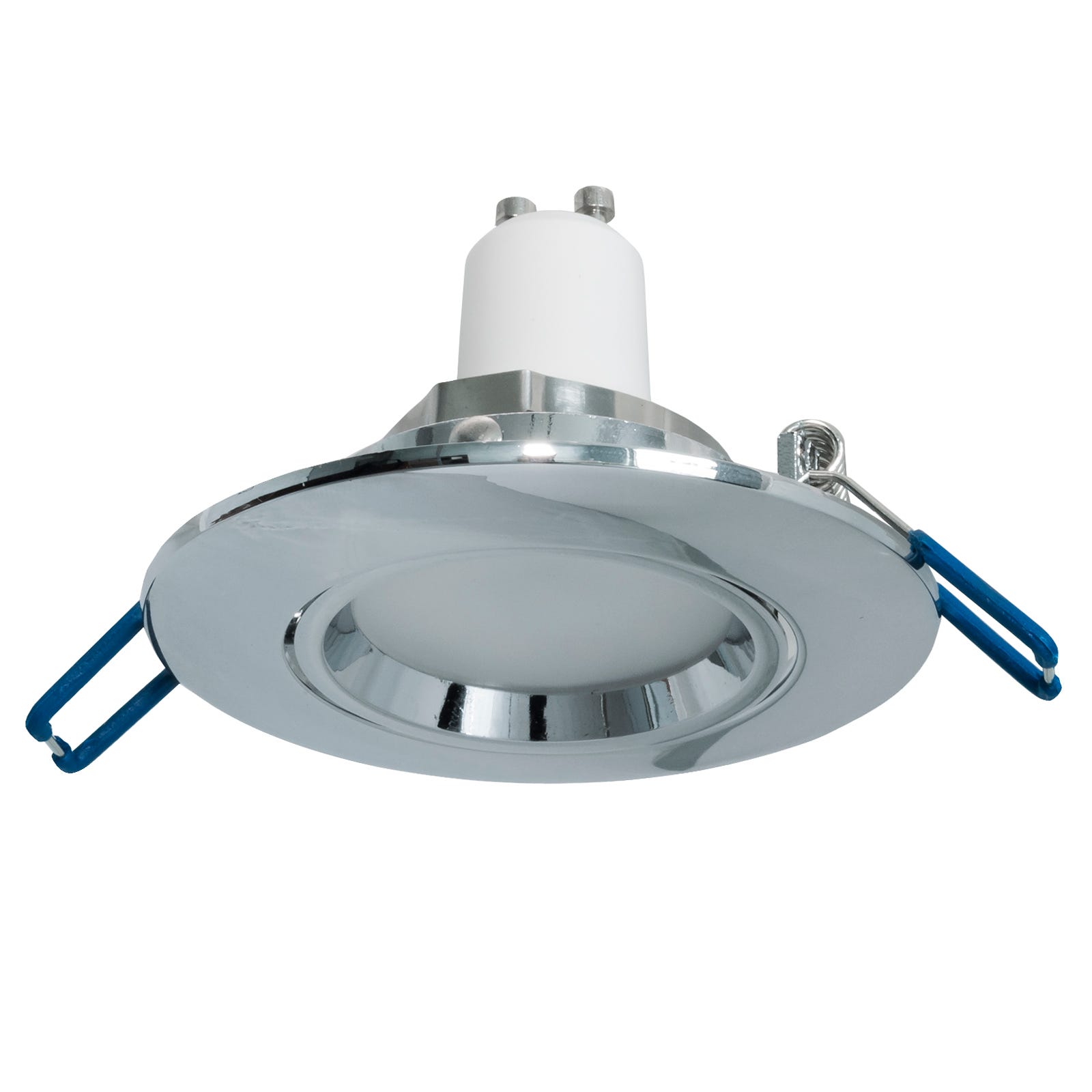 Spot rond à encastrer 7cm Lampe LED réglable 8W GU10 plafonnier ARGENT ...