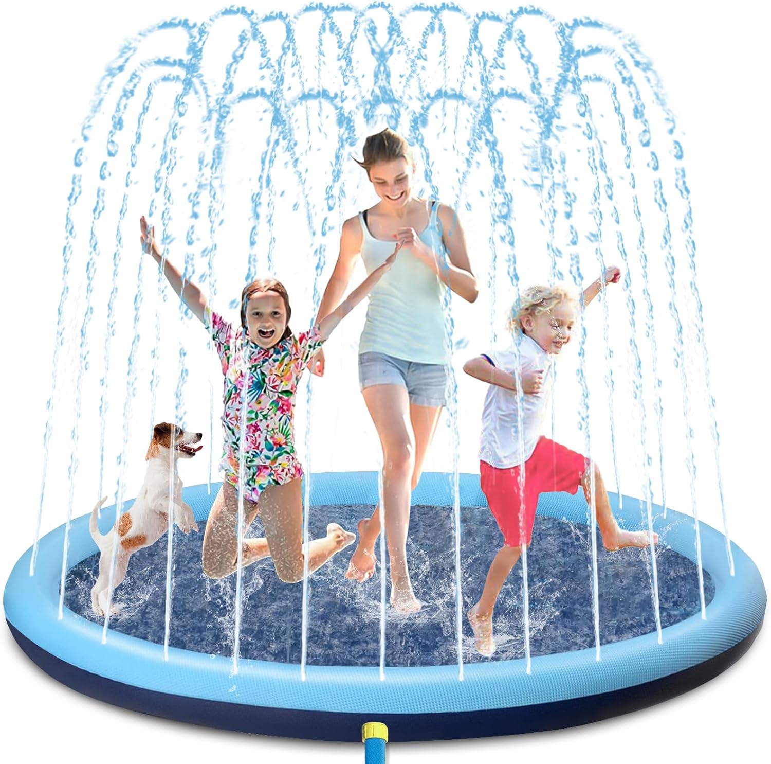 Tapete de agua con rociadores para niños, antideslizante, 170 cm, 0,55 ...