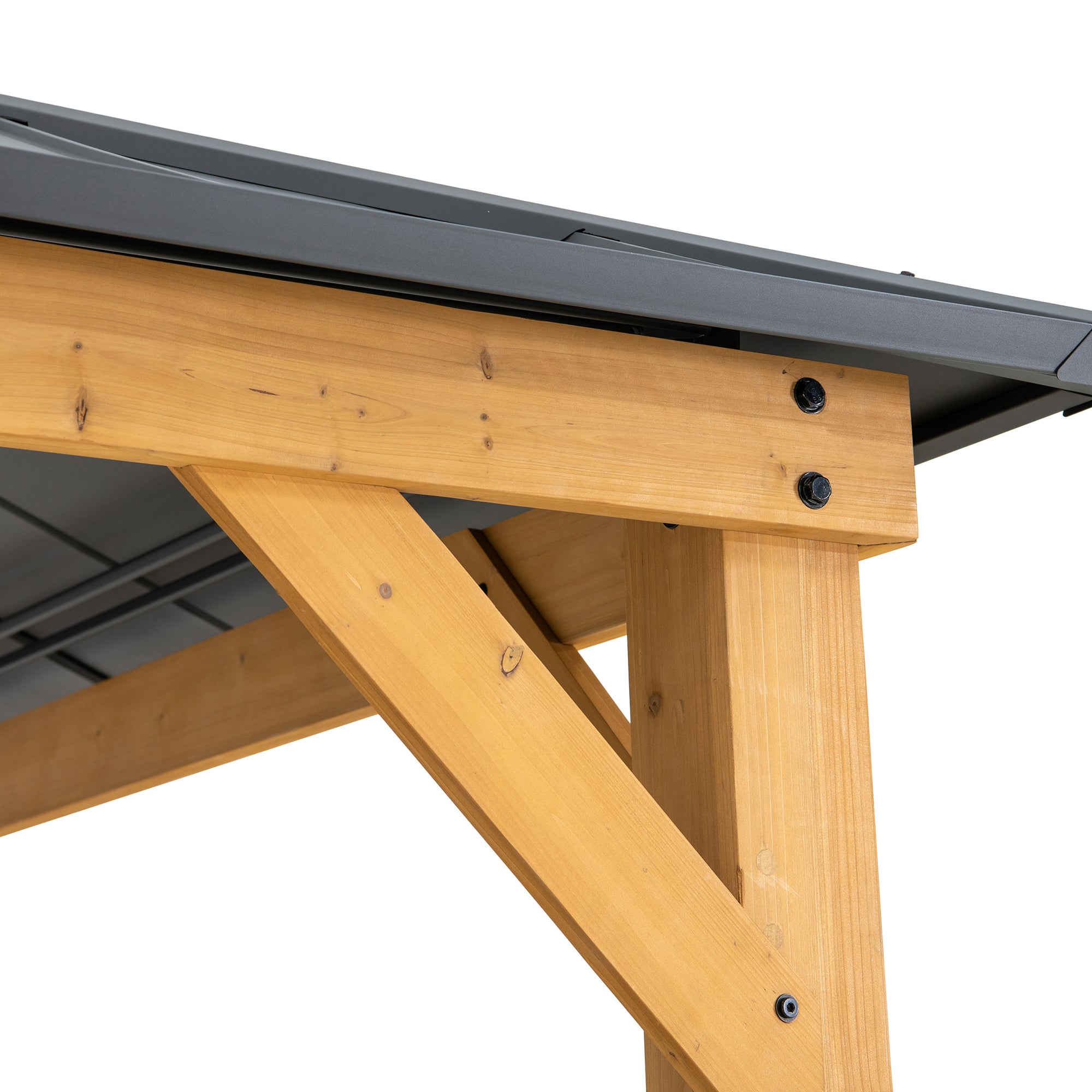 Tonnelle en bois de cèdre RIMO - 390cm x 450cm, anthracite - 6