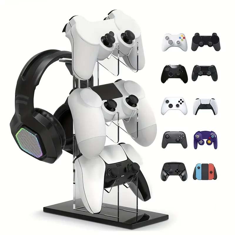 lot de 8 supports pour casque avec HUB USB 3.0 à 3 ports et support