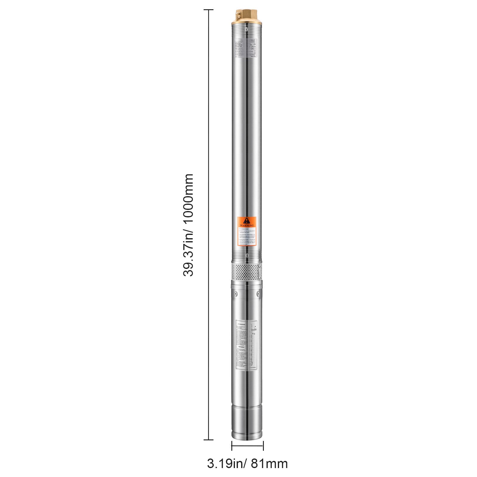 Pompa Sommergibile Per Pozzi Profondi VEVOR - 550W, 230V, Portata 100 L/min, Prevalenza 53 M | Acciaio Inox IP68 - Foto 13