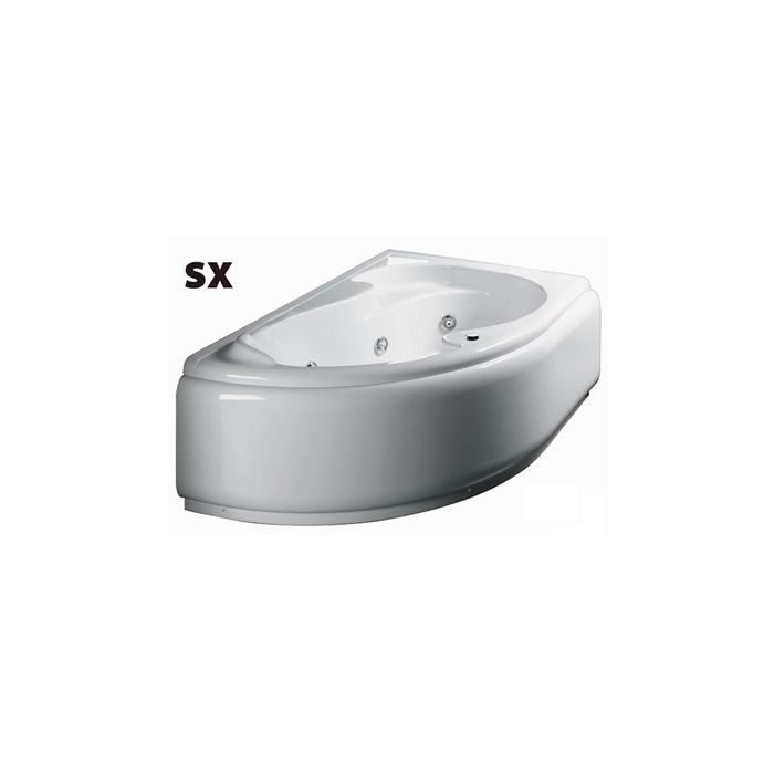 Vasca angolare con idromassaggio e pannello 150x100cm SX - Grazia - 5