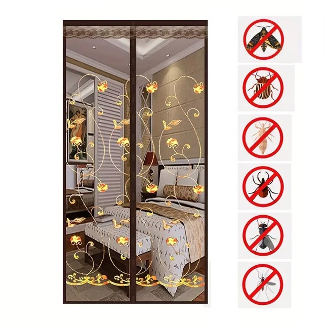 Zanzariera Magnetica 100x210 cm - Protezione Estiva Senza Forare per Porte/Finestre/Pareti Divisorie - Tenda Anti-Mosche e Zanzariera Autoadesiva
