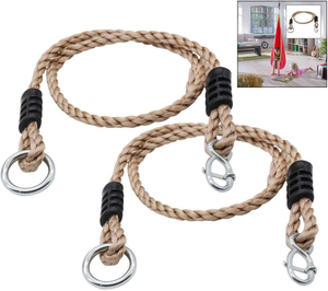 Kit 2 Sangles Balançoire Arbre 25 Cm - Nylon Haute Résistance 100 Kg + 2 Mousquetons à Vis