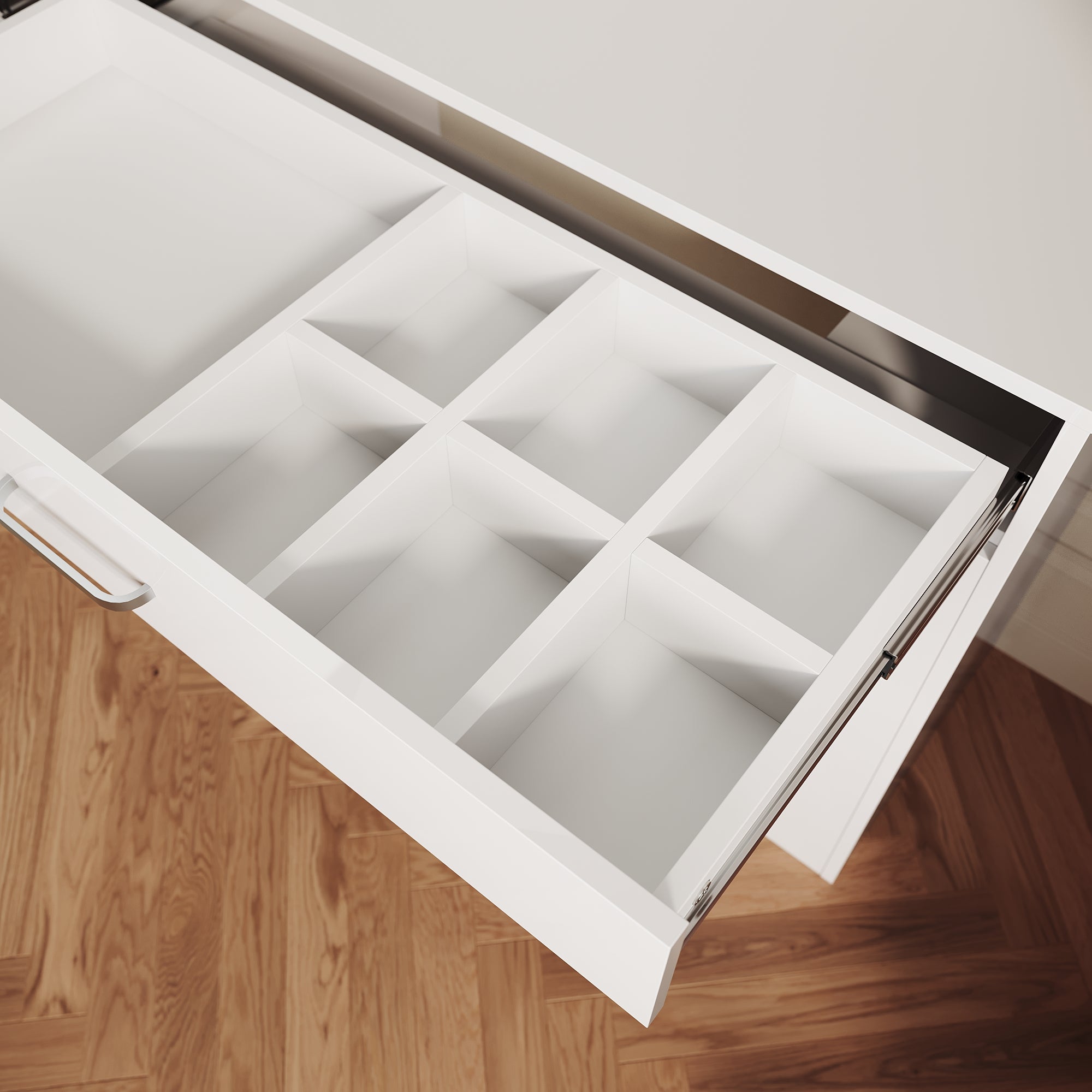 SIRHONA Coiffeuse Blanc Polyvalent avec Grand Espace de Rangement 120*40*77cm - 7