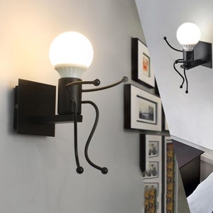 Applique Murale Robot Design - Lumière Blanche Contemporaine Pour Chambre, Chevet Ou Couloir