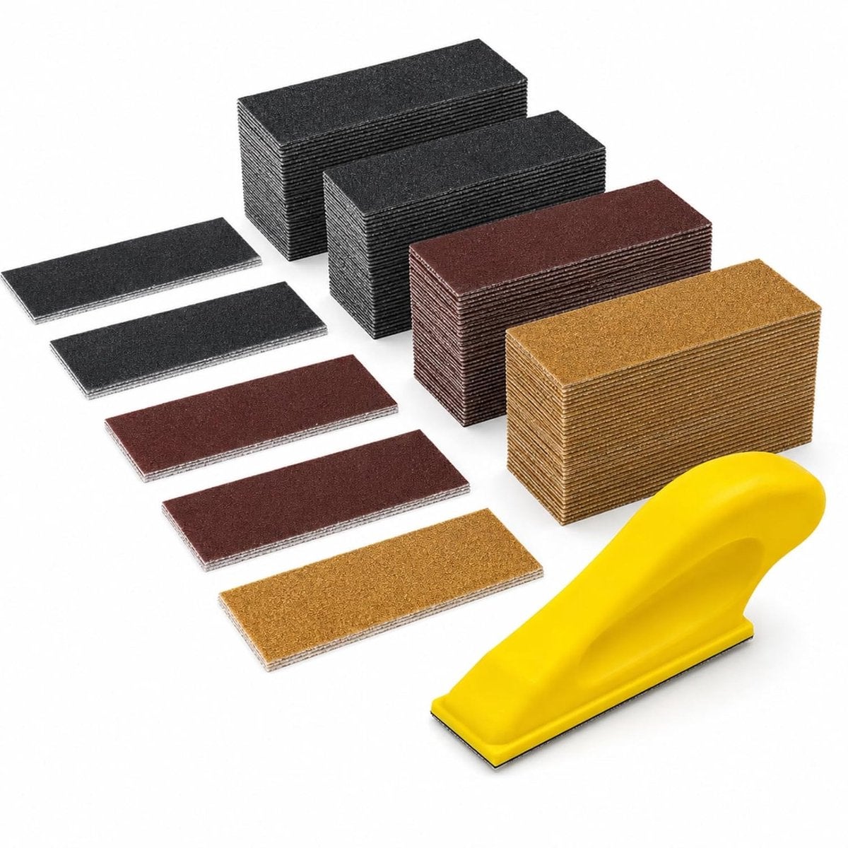 Set de 51 de foi abrazive, mini hârtie abrazivă cu granulație 60-3000, instrument de șlefuit manual, potrivit pentru lemn, metal, proiecte mici etc. 51buc