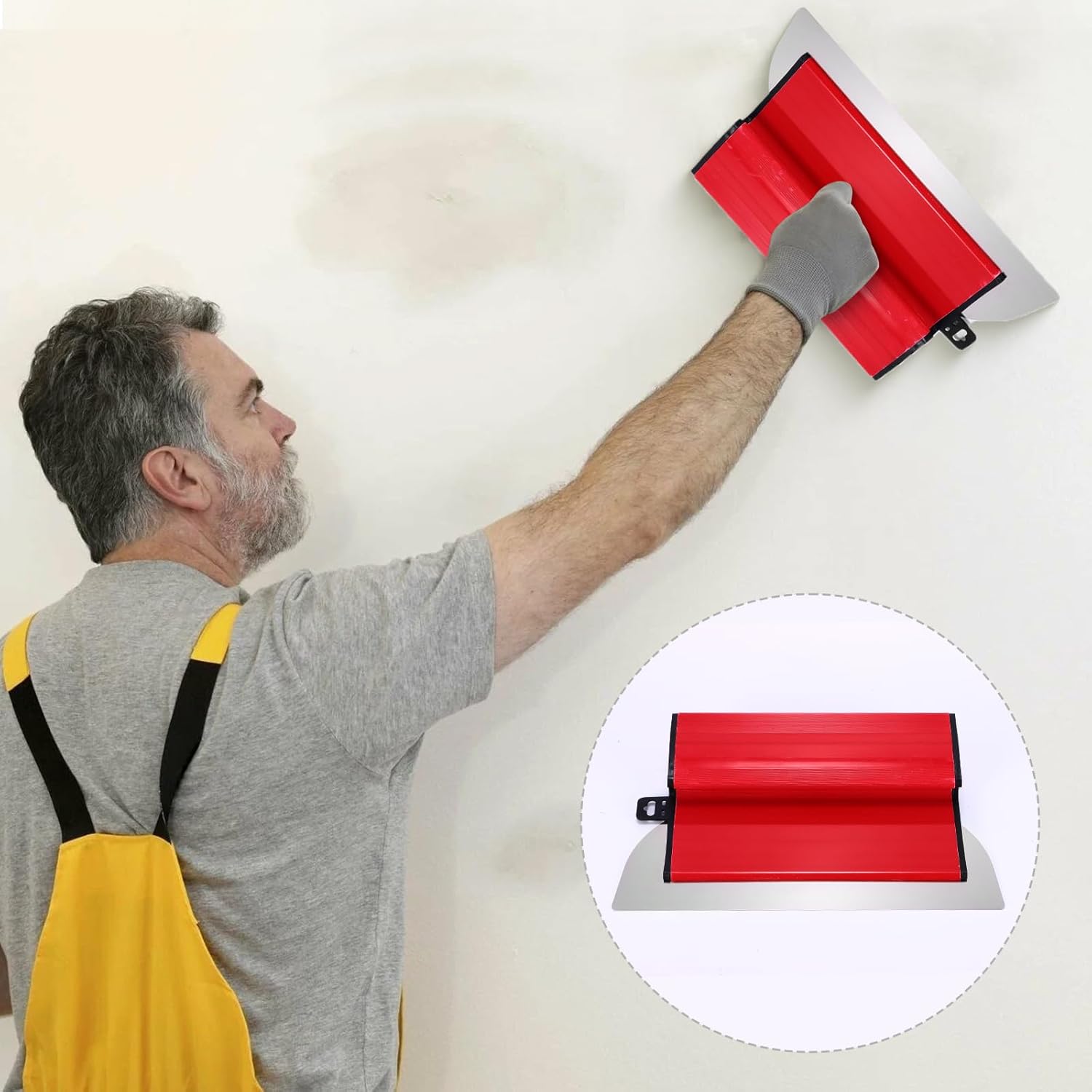 Set 3 Spatole In Acciaio Inox 25/40/60 Cm Con Manico Ergonomico – Per Intonaco, Stucco, Rimozione Carta Da Parati E Decorazione Pareti