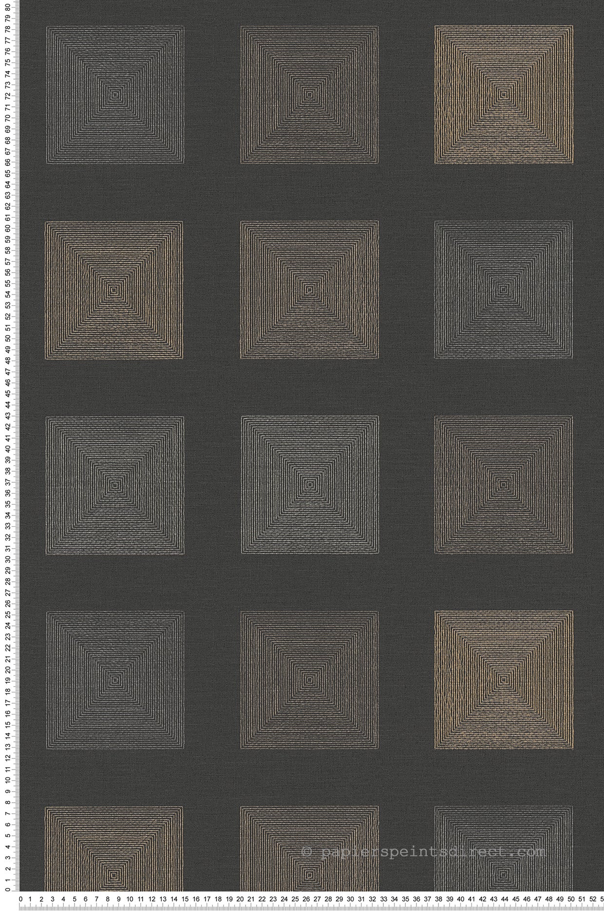 Tapeta figury geometryczne czarnymIzłotym - 53 cm x 10.05 m - LIVINGWALLS