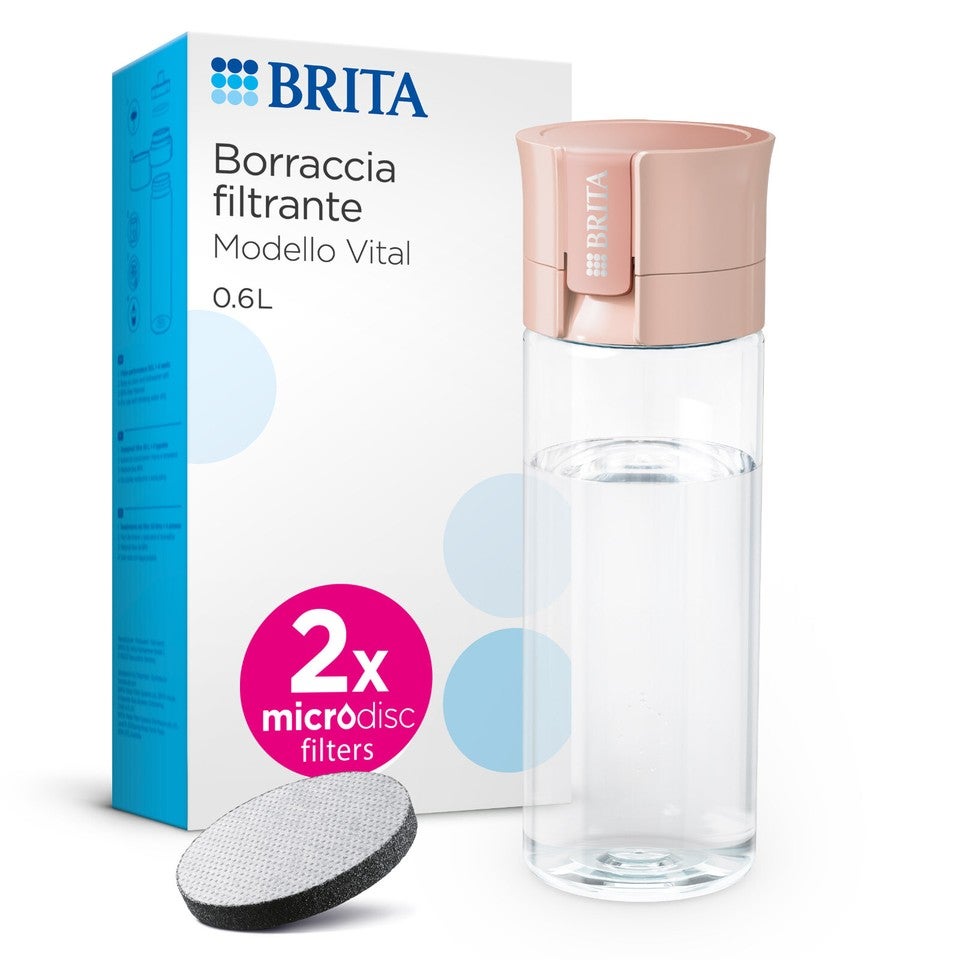 La gourde filtrante BRITA Vital abricot (600 ml) avec 2 filtres ...