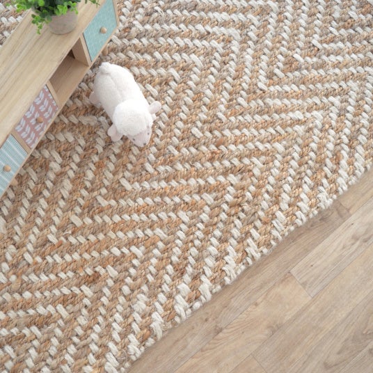 Tapis Chevrons 100% Jute - 160 x 220 cm - 3