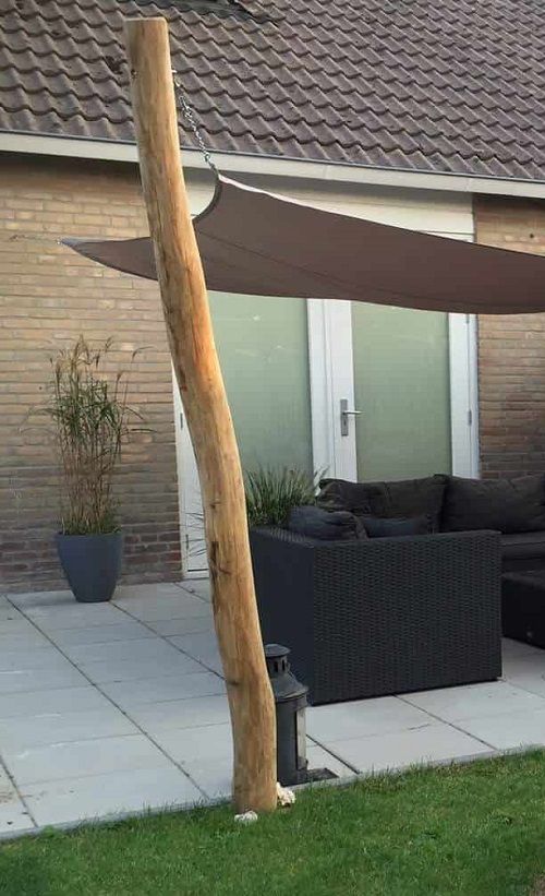 Mât voile ombrage - type bois flotté- hauteur 3.5 m - 2