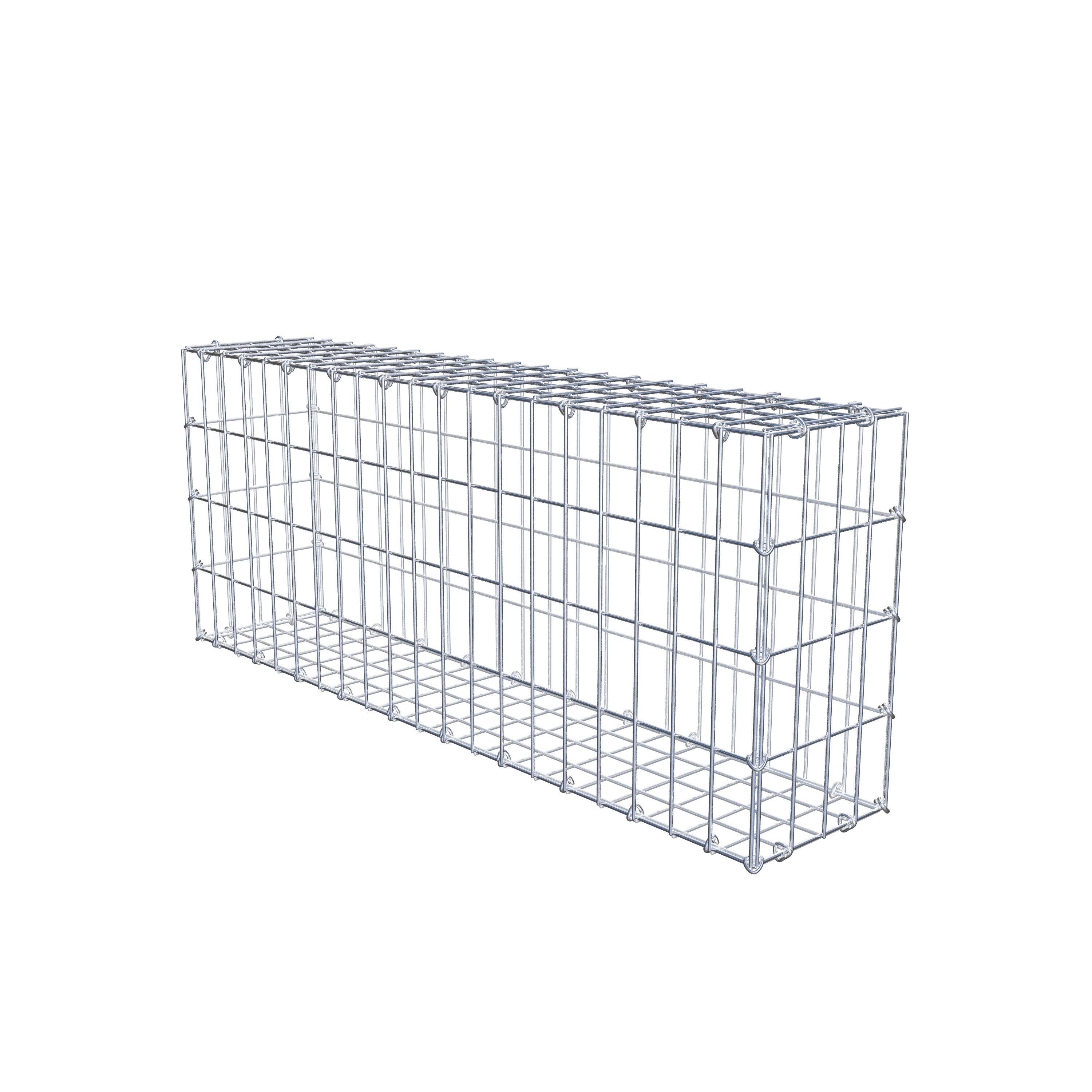 Gavión de acero galvanizado 100x40x20cm (LxAxP), malla 5 x 10cm, Anillo en C, jaula metálica para muro o jardín - 7