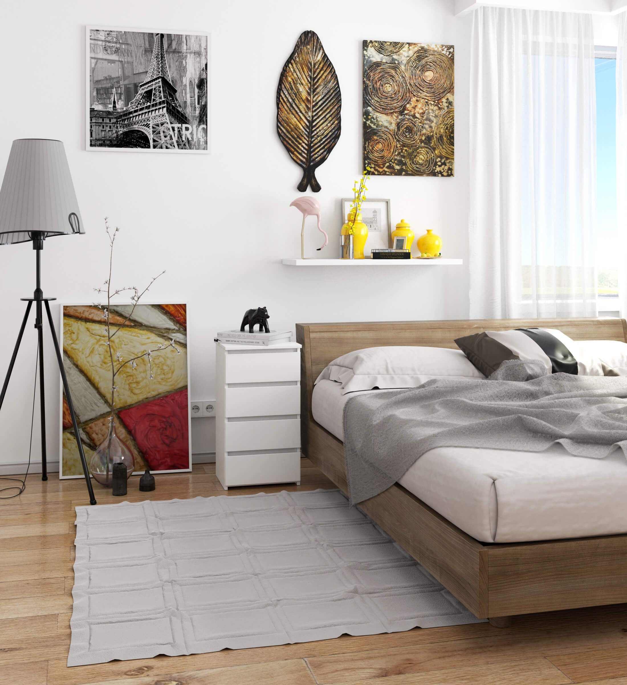 Commode AKORD CL4 Blanche 40 cm 4 tiroirs façade Blanche 40x35x74 cm - 5