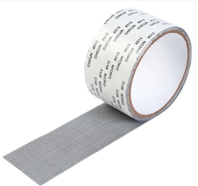 Ruban adhésif de réparation pour moustiquaire, 5 cm x 200 cm, gris, anti-insectes, autocollant, à découper, patch de réparation pour moustiquaire.