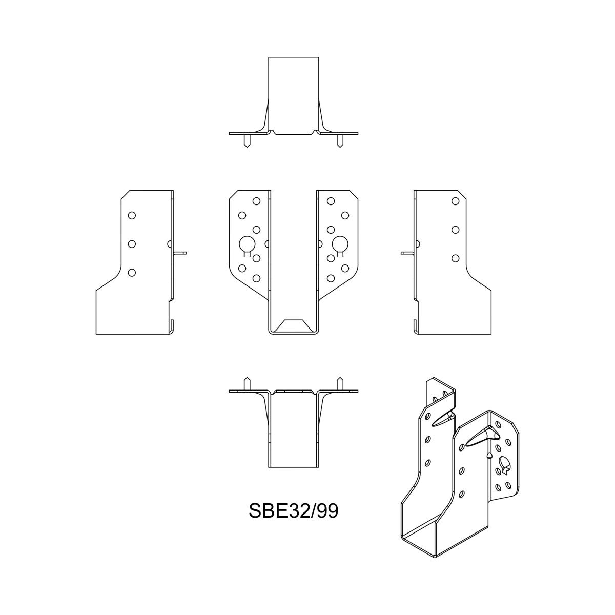 Sabot ailes extérieures 32 X 99 X 1.5 - SIMPSON - 2