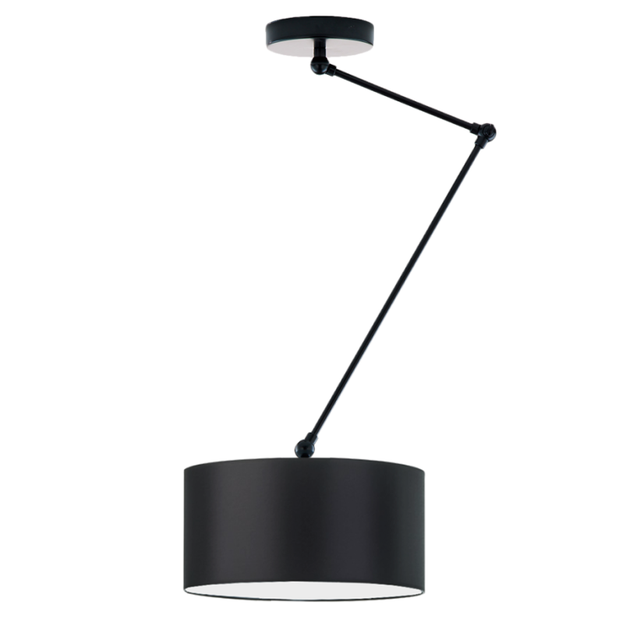 Lampa wisząca przegubowa sufitowa regulowana z abażurem walec SOUL