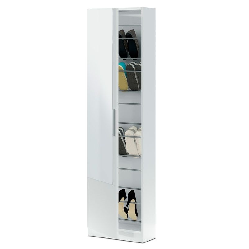 Meuble à chaussures en mélaminé Blanc Chic 32 paires maximum - 8