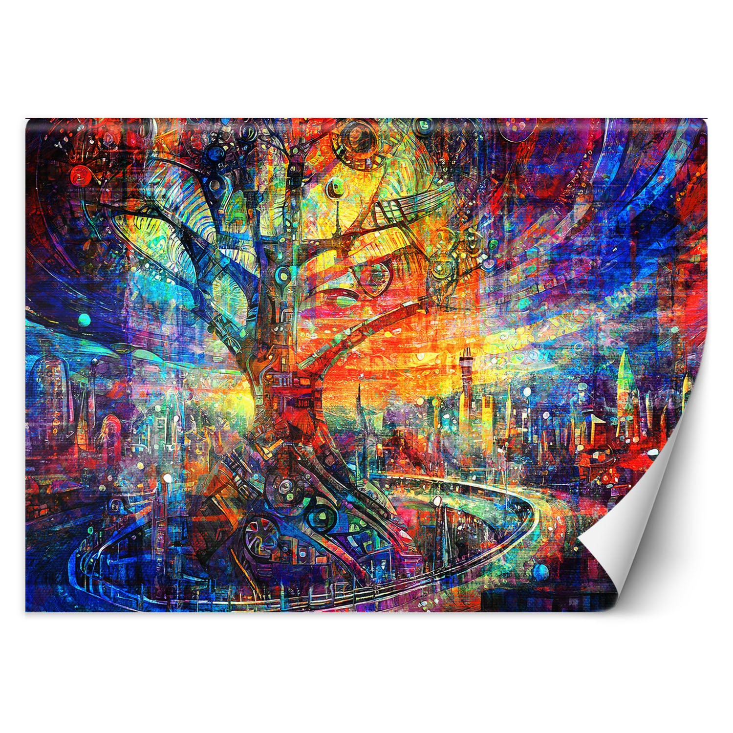 Fototapeta, Drzewo Abstrakcja Kolorowa 400x280