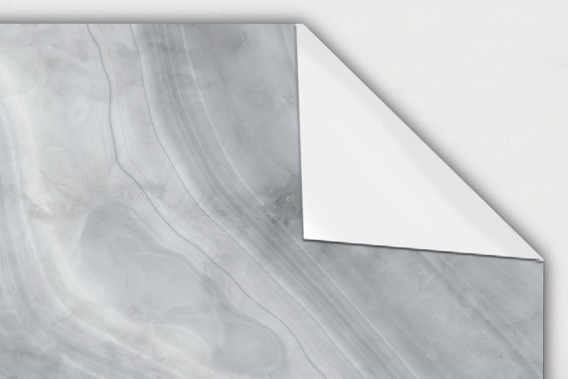 Panorama Crédence Adhésive Cuisine Marbre Gris 40x200 cm - Protection Murale Adhésif - Panneau Protege Mur - 2