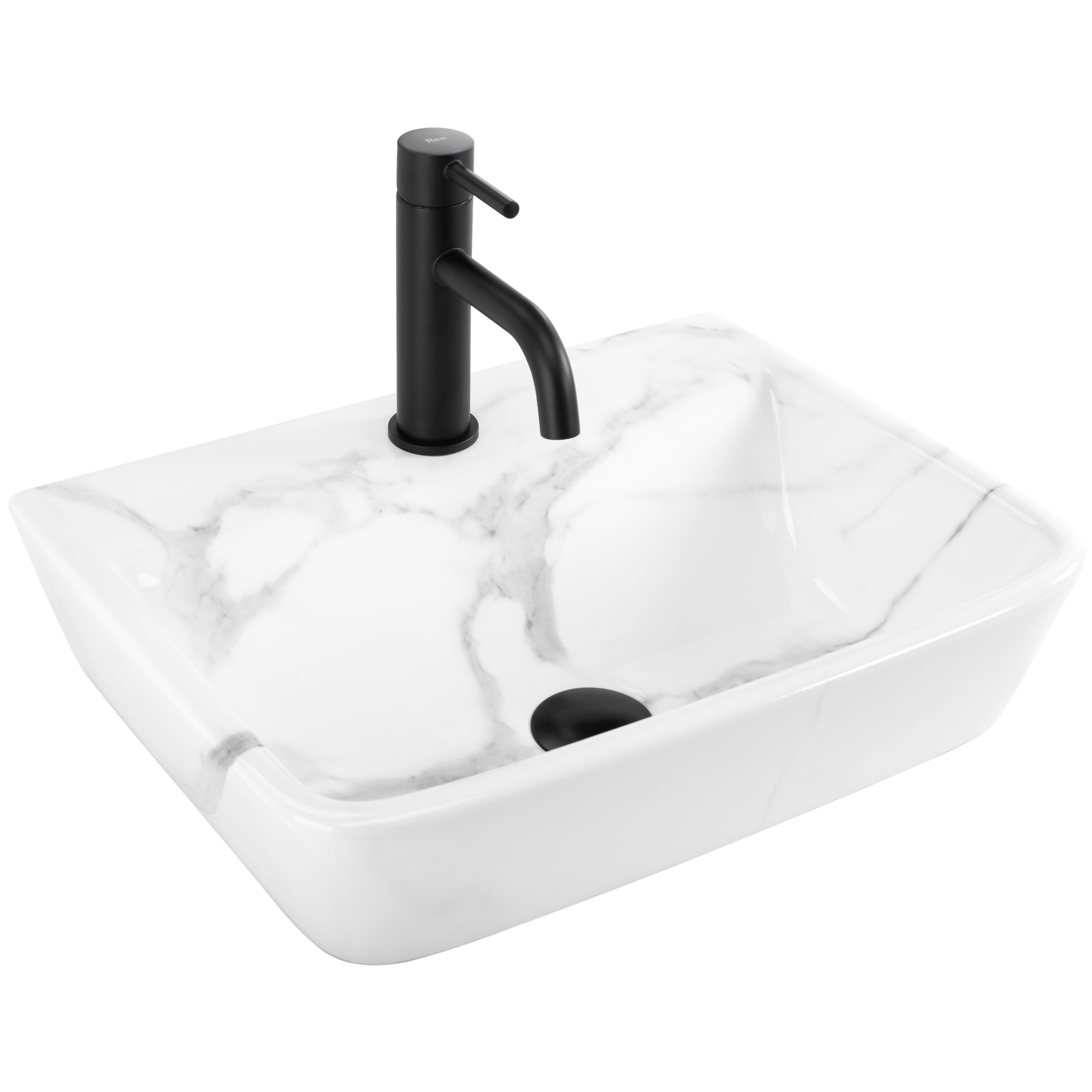 Umywalka Nablatowa Rea Altea Cloudy Szary 45,5 X 36