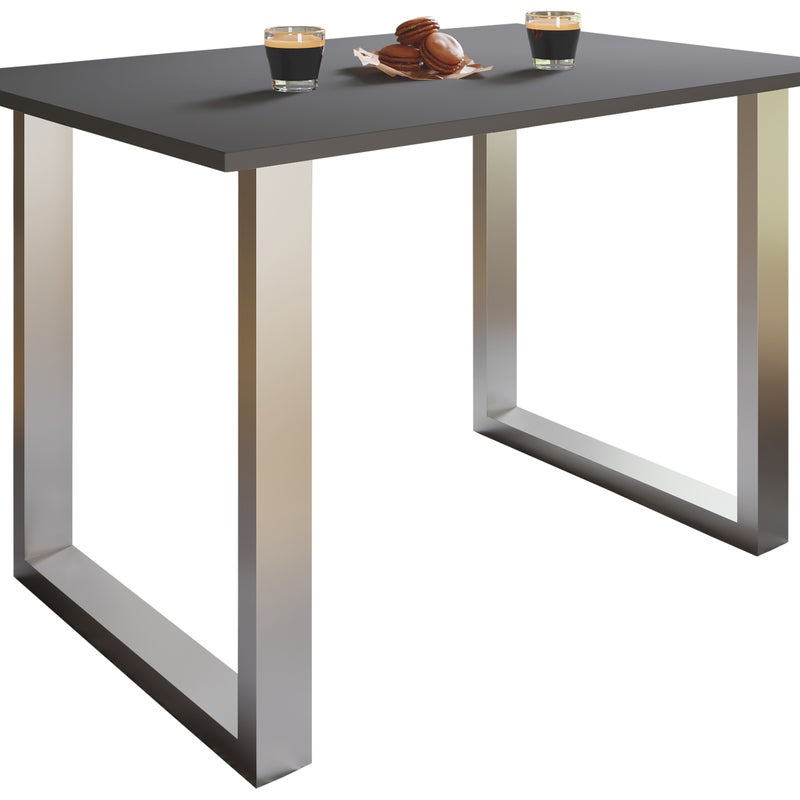 Stół do jadalni Xona Srebro/Antracyt W. 76 x S. 140 x G. 50 cm