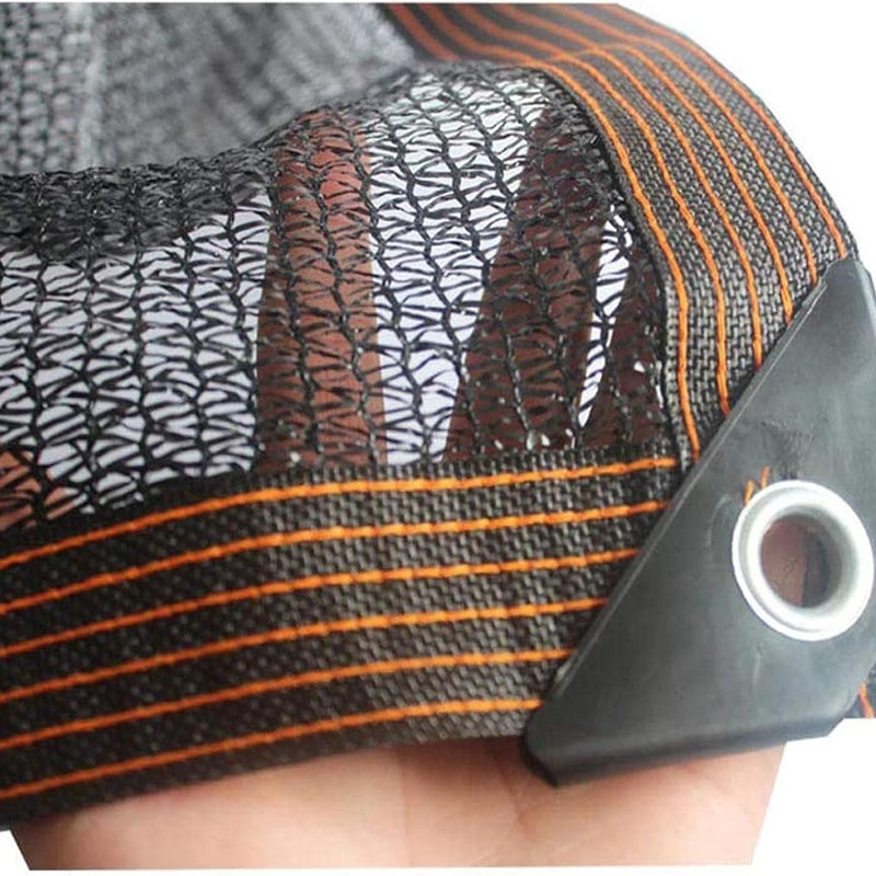 Siatka zacieniająca do szklarni z podkładkami - odpowiednia na tarasy, balkony i do ogrodu (3m x 6m)