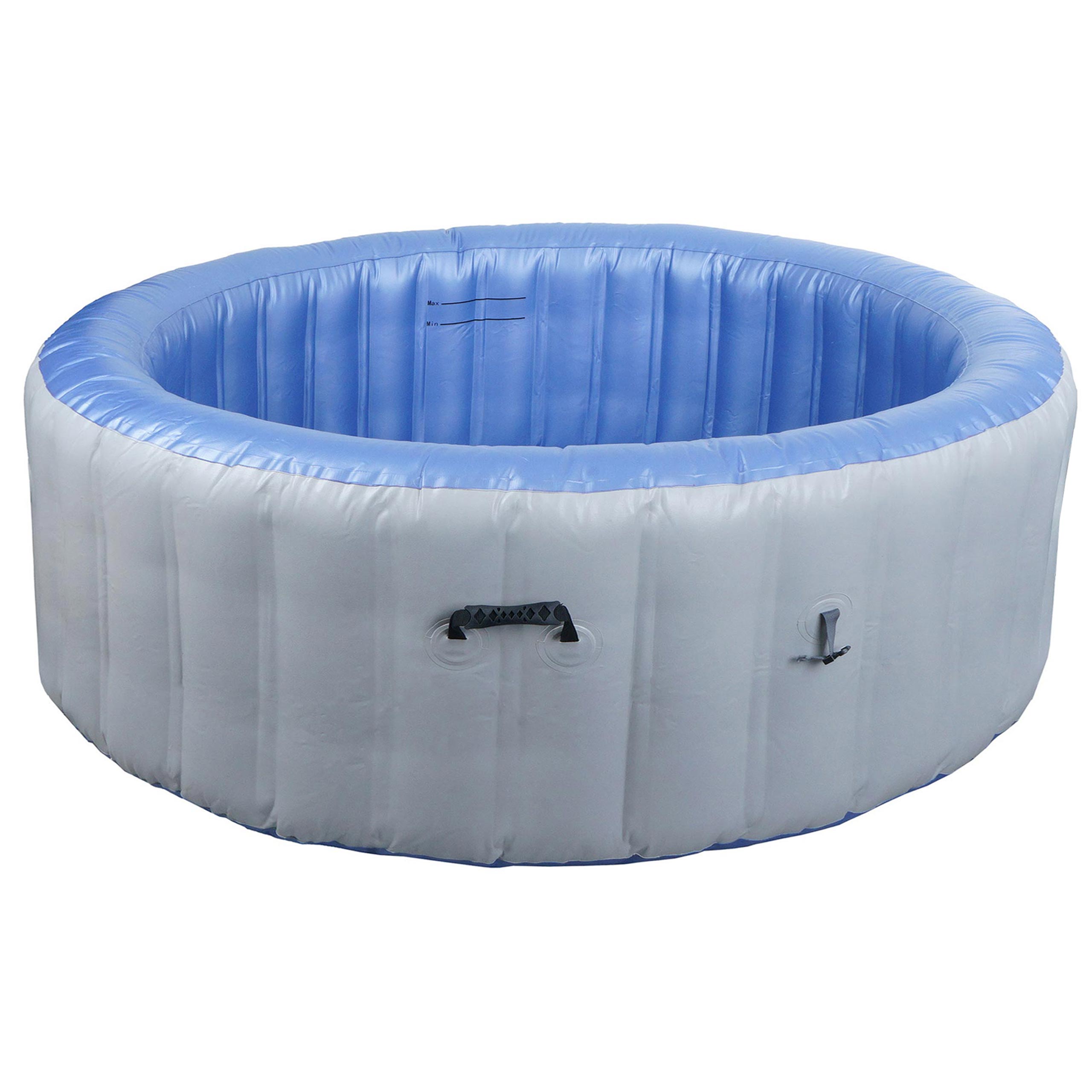 Wir HWC-N97, basen zastępczy dla 5 osób, wewnętrzny/zewnętrzny nadmuchiwany laminowany PVC, okrągły Ø198cm, szaro-niebieski