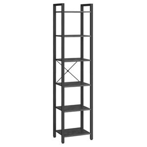 Libreria VASAGLE 4 Ripiani 100x103cm - Scaffale Autoportante Nero Per Soggiorno, Ufficio O Camera - Foto 8