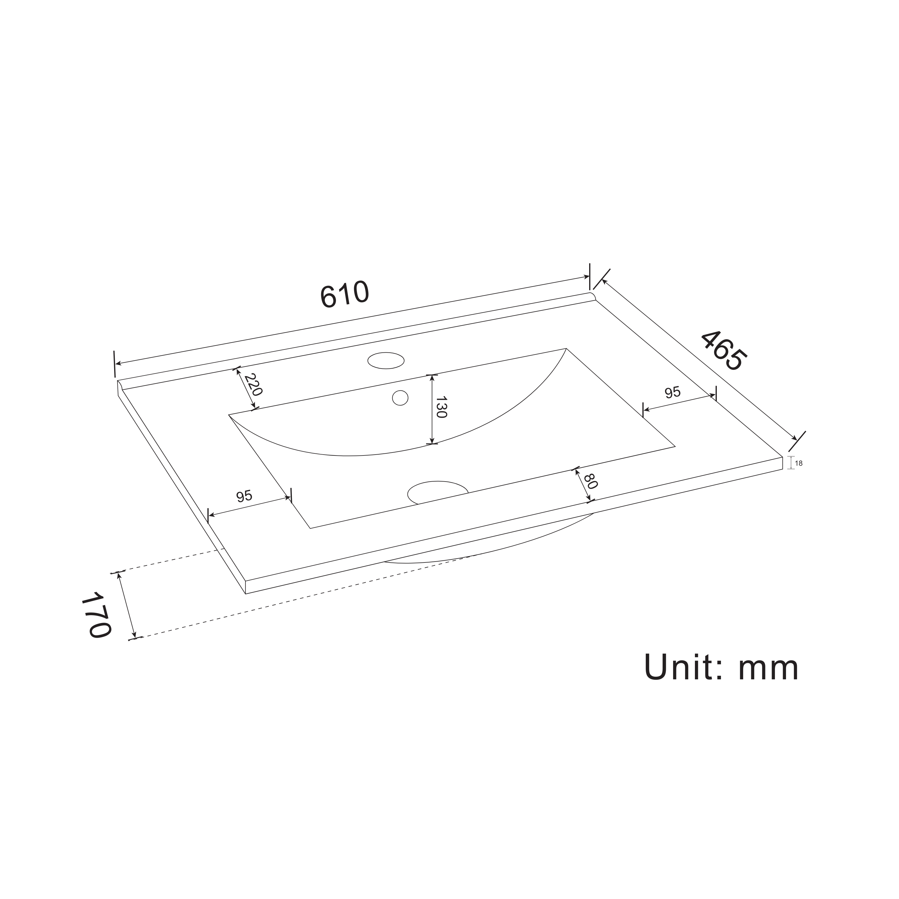 LOMAZOO Meuble De Salle De Bain Marenza Chêne Clair 60cm - Lavabo Blanc - 4