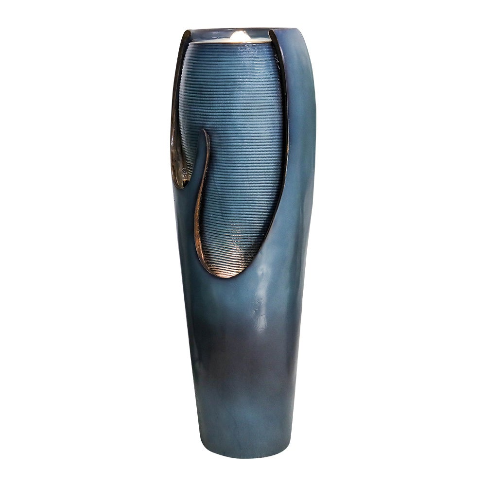 Fontaine en verre de 98 cm en résine et fibre de verre pour l'intérieur et l'extérieur – Résistante à la rouille et aux intempéries - 6