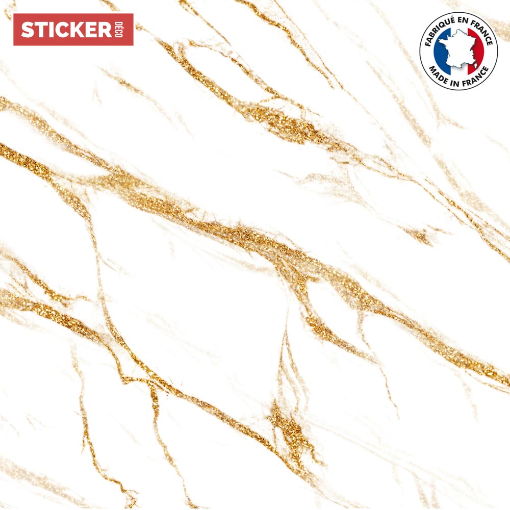 Paraschizzi Adesivo Marmo Oro Bianco - 100 x 50 cm - 2