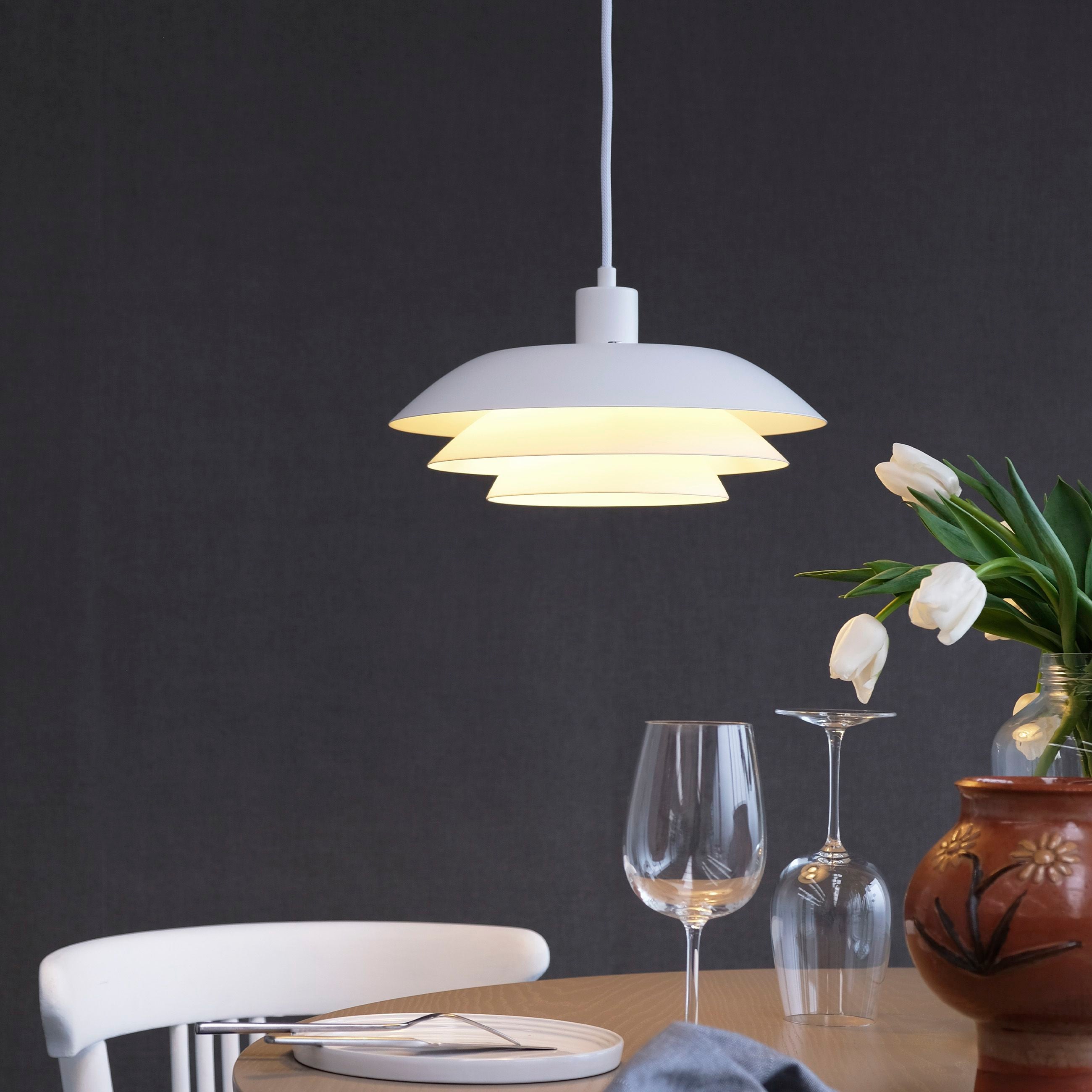 Suspension en métal blanc mat, h 15 cm d 31 cm DL31 - DYBERG LARSEN - 3
