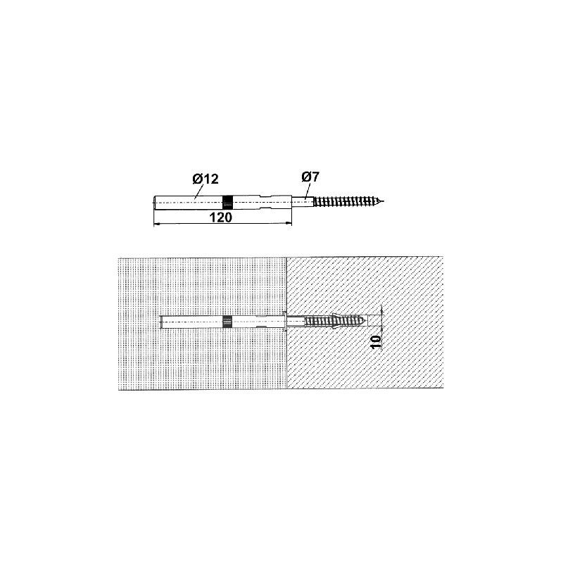 Support tablette à visser - Décor : Zingué - ITAR - 2