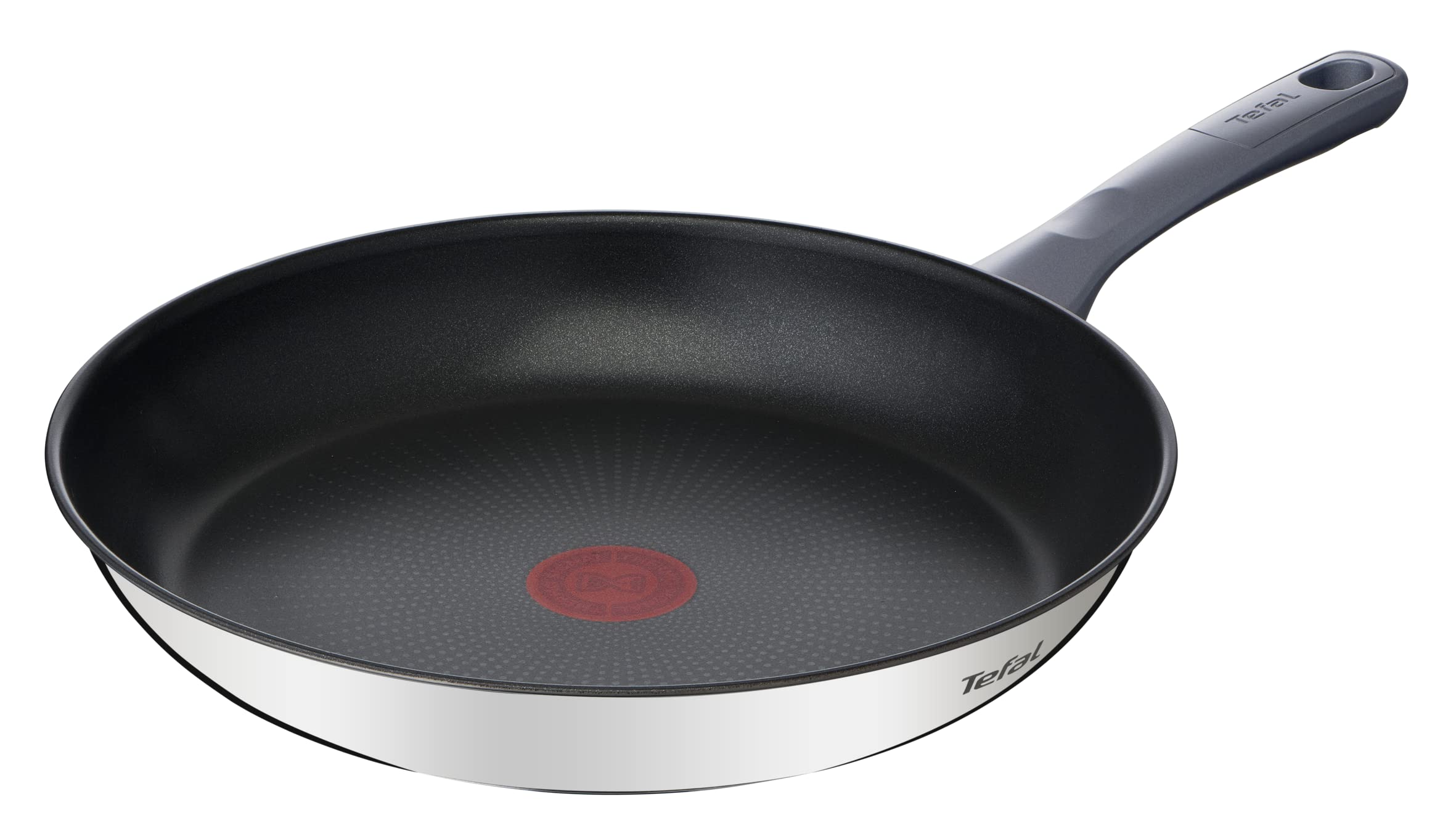 Tefal Daily Cook - Padella Antiaderente 28 Cm In Acciaio Inox 18/10 Con Termo-Spot E Coperchio, Adatta A Tutti I Fuochi