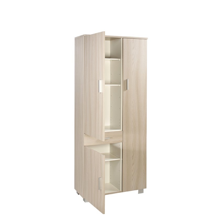 Armoire multi-usages 6 étagères tiroir 3 portes penderie Vigo - 4